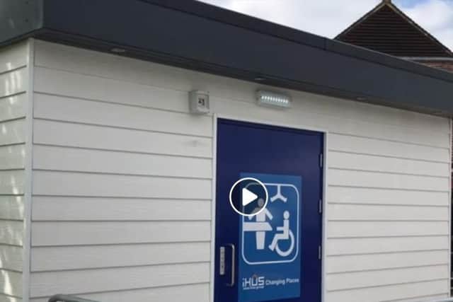 The new Changing Places toilet at Worlds End Recreation Ground in Burgess Hill. Picture: Mid Sussex District Council