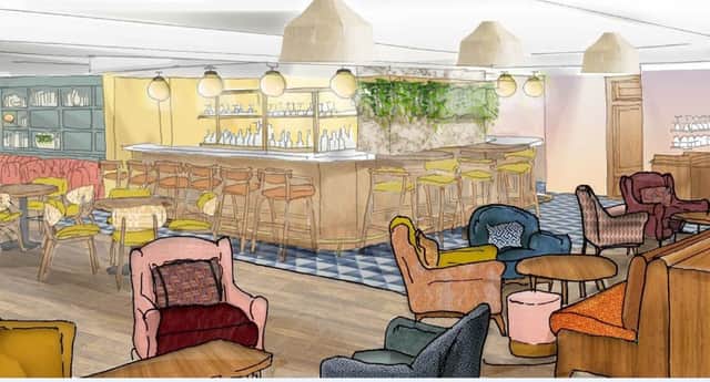 A sketch of the planned interior of Coppa Club Brighton