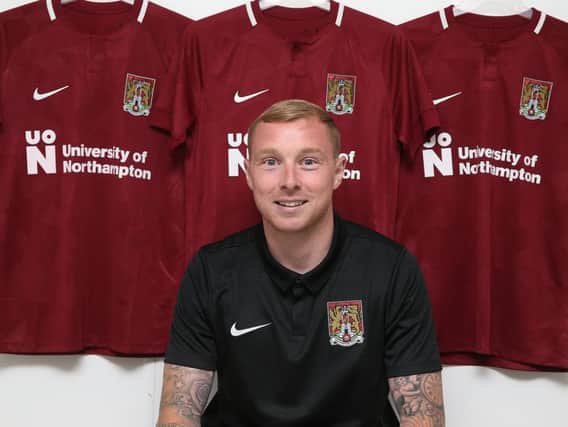 Northampton Town new signing Nicky Adams poses during a photo call at PTS Academy Stadium on June 05, 2019 in Northampton, England. (Photo by Pete Norton/Getty Images)