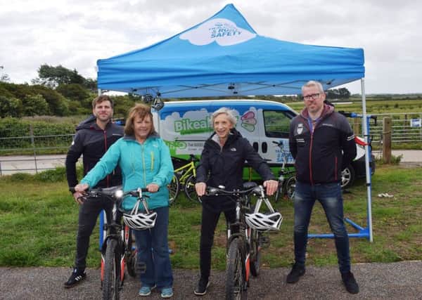 Ed Clark, cycle training development officer,  Louise Goldsmith, Deborah Urquhart, Dean Pocock, Bikeability scheme manager