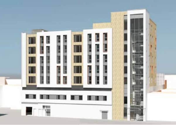 View of the proposed new flats from Bedford Street