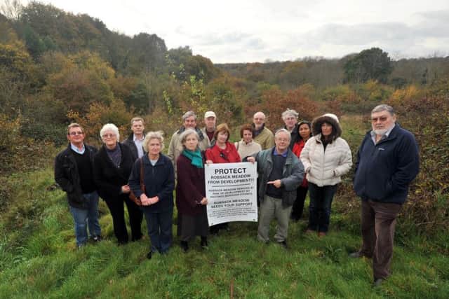24/11/11- Campaigners for the protection of Robsack Wood Meadow, St Leonards. ENGSNL00120111124121810