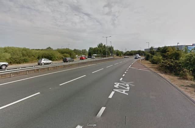 The A22 Golden Jubilee Way and Shinewater Roundabout have been affected SUS-190706-104453001