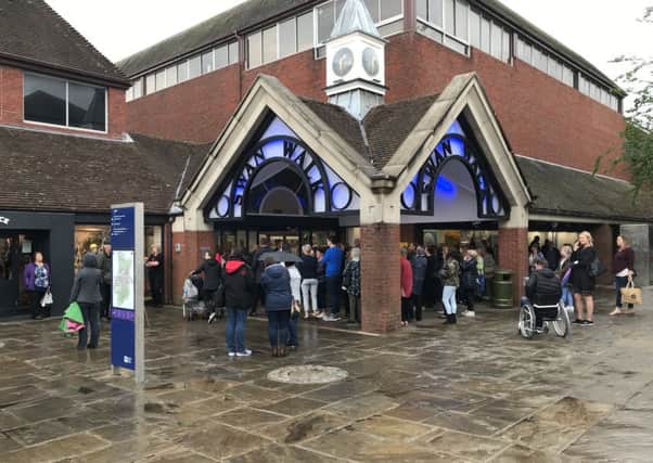 Shoppers were evacuated from Swan Walk shopping centre