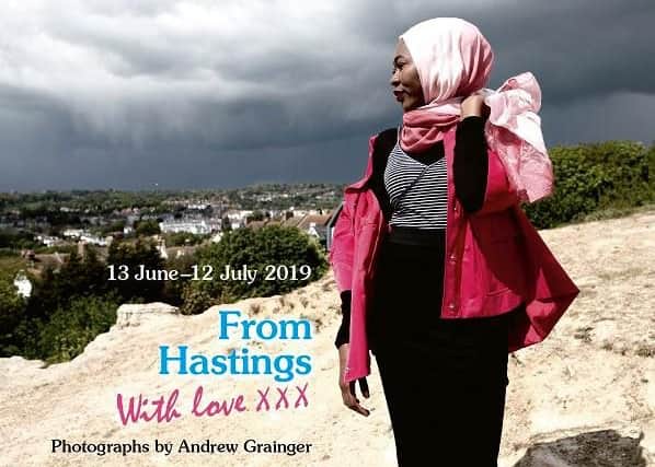 A poster for the exhibition From Hastings With Love by Andrew Grainger