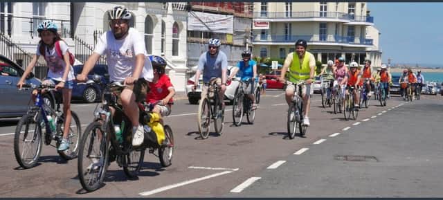 There will be a cycling rally along Eastbourne seafront
