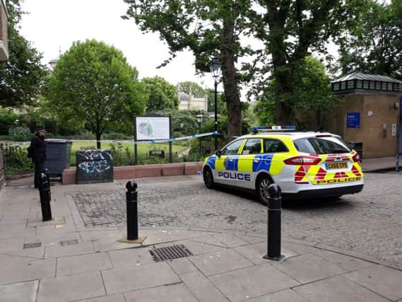 Police have closed off Brighton's Royal Pavilion gardens. Picture supplied by Eddie Mitchell