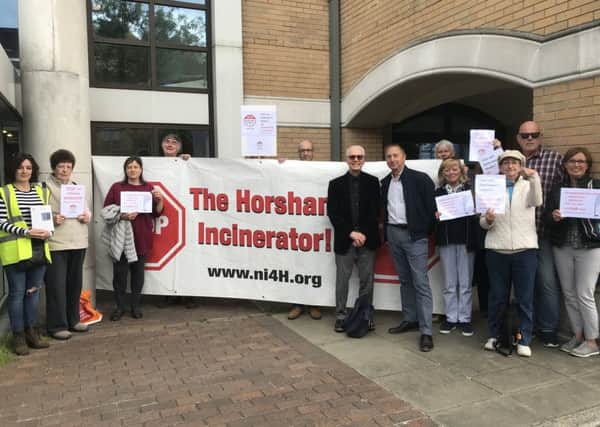 Protesters fighting plans to build an incinerator in Horsham