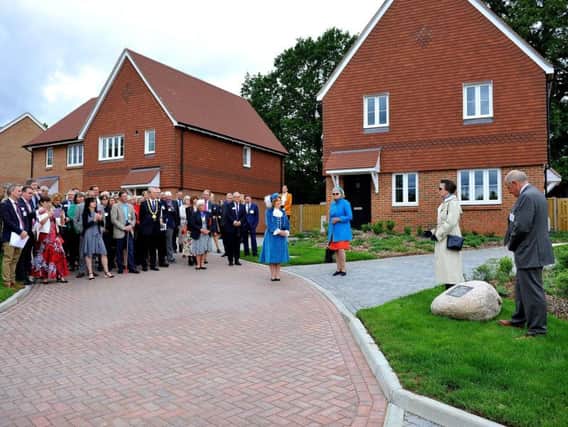 Princess Anne at the official opening of the new homes today