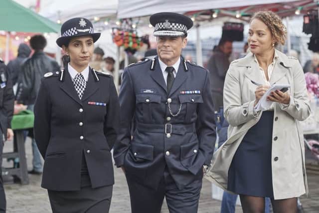Rob Lowe stars in Wild Bill with Anjli Mohindra and Angela Griffin. Credit KUDOS/Itv