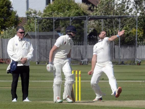 Chris Heberlein took four wickets as Littlehampton edged to victory against Findon. Picture by Kate Shemilt