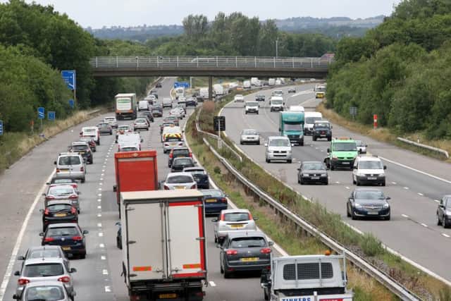 File image of traffic on the M23 near Gatwick. Photo by Derek Martin