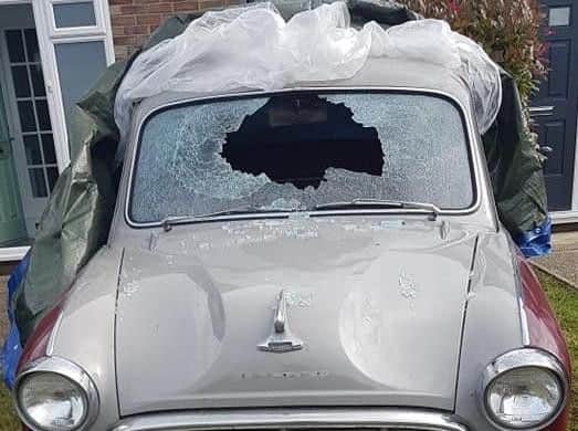 Joe Foxwell from Worthings classic car was damaged by vandals