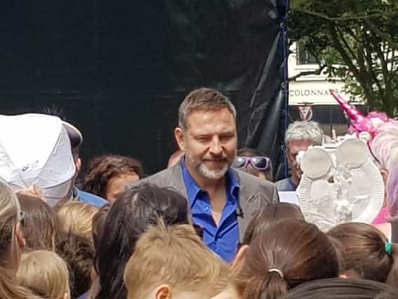 David Walliams at Worthing Children's Parade. Pic: Jazzy Fizzle