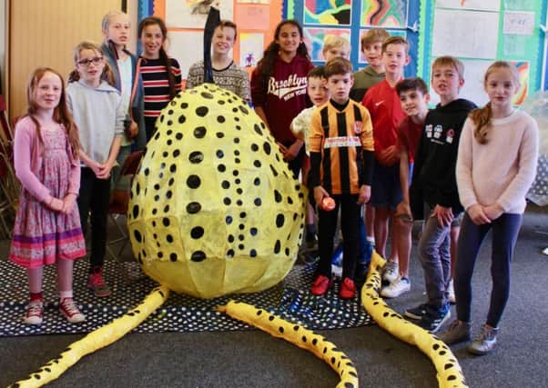 Greenway Academy with  'Octopumpkin which they created during a workshop ahead of Horsham's first children's parade SUS-190618-141537001