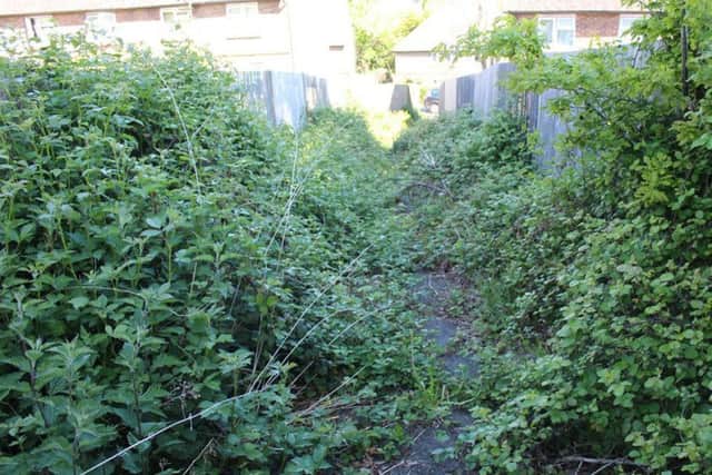 The triangular shaped plot of land in Haywards Heath.  Picture: Deep South Media
