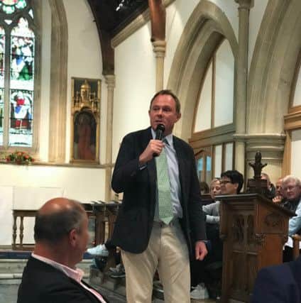 Arundel and South Downs MP Nick Herbert addressing the meeting