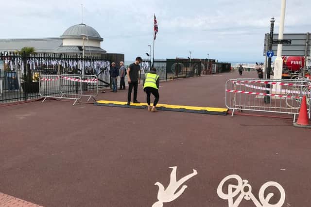 Film crews have been spotted near Hastings Pier