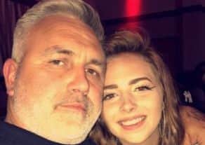 Lauryn with her dad Daniel, who has been missing in Spain since April. Picture: Sussex Police