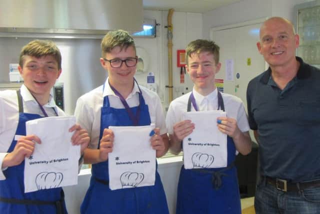 Ark William Parker Academy team winners of the MasterChef Challenge
at the University of Brighton SUS-190619-121714001