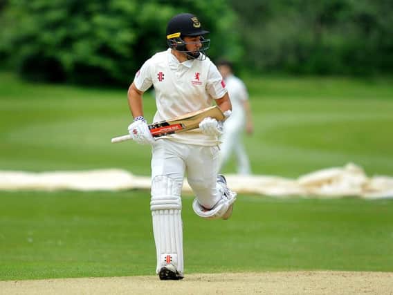 Tom Haines hit 95 for Horsham in their rain-affected draw with Three Bridges in the Premier Division on Saturday. All pictures by Steve Robards
