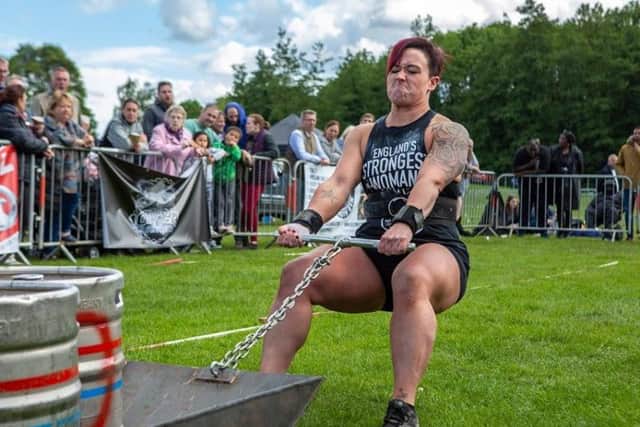 Burgess Hill's Gemma Ferguson competing for Englands Strongest Woman