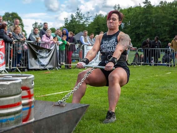 Burgess Hill's Gemma Ferguson competing for Englands Strongest Woman