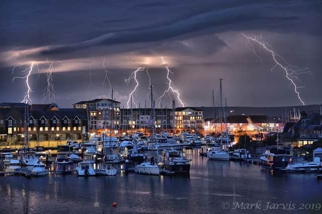 Lightning over Eastbourne - photo by Mark Jarvis SUS-190619-083427001