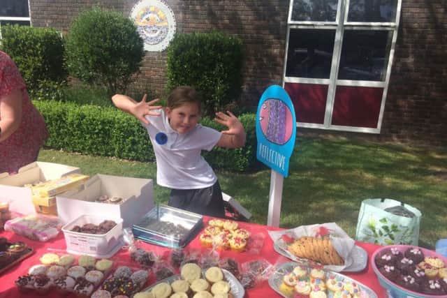 Dexter's sister Darcie has helped to raise funds by holding a cake sale