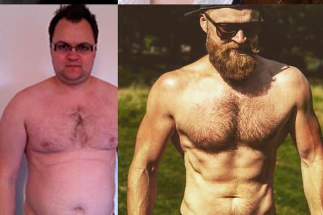 Ben before and after his weight loss
