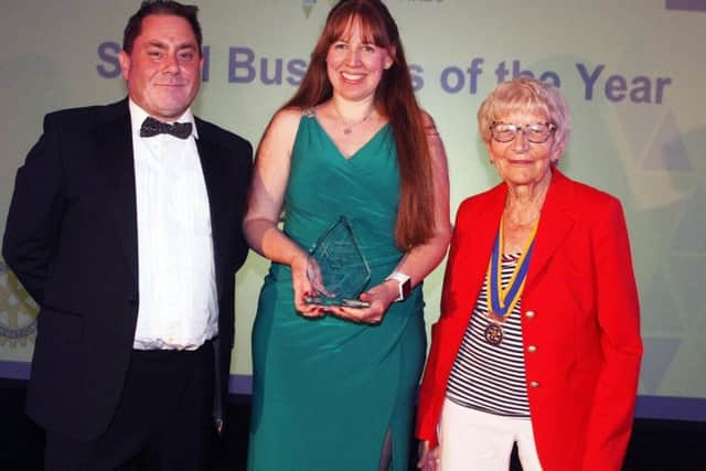 DM1963153a.jpg. Observer Business Excellence Awards 2019 at Hilton Avisford Park, Arundel. Small Business of the Year Winner Pure Employment Law presented by Margo Andrews. Photo by Derek Martin Photography.