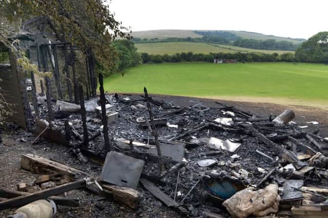 Jevington Cricket Clubhouse burnt to the ground (Photo by Jon Rigby) SUS-190620-081237008