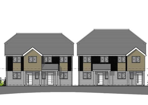 Front elevations of new homes planned in Thakeham
