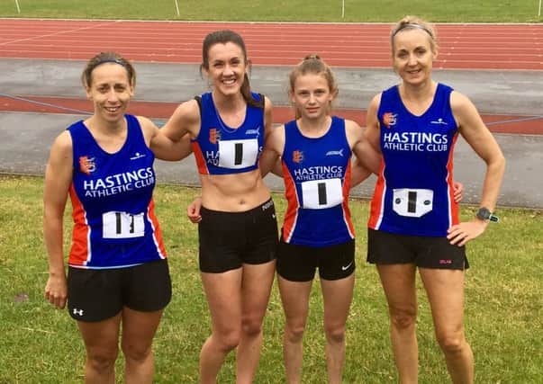 Hastings Athletic Club's women's 4x400m relay team