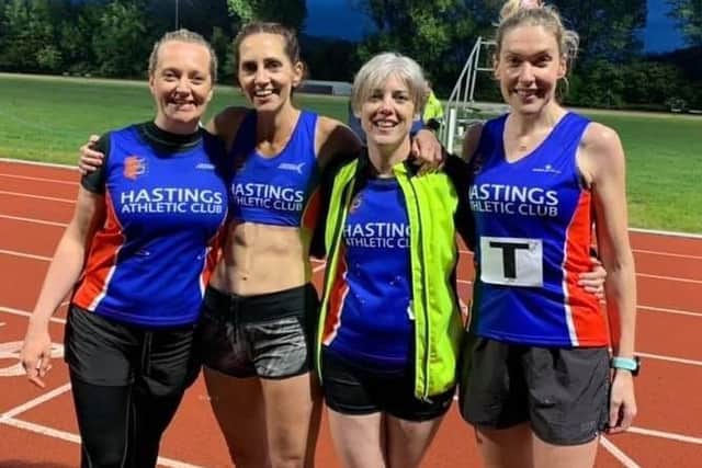 Hastings Athletic Club's vet ladies' relay team