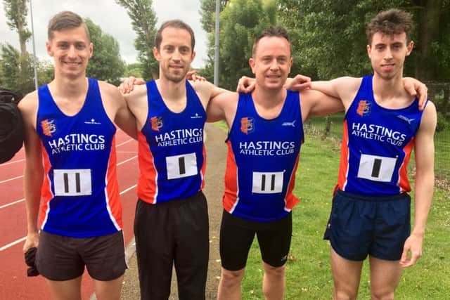 Hastings Athletic Club's men's 4x100 relay team