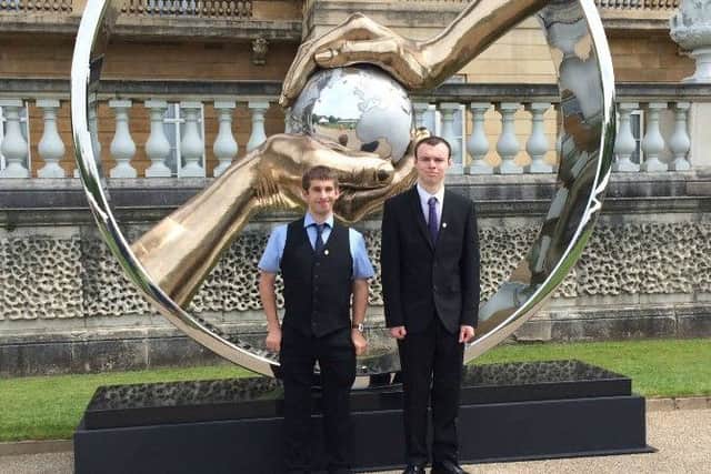 Pupils from Oak Grove College at Buckingham Palace