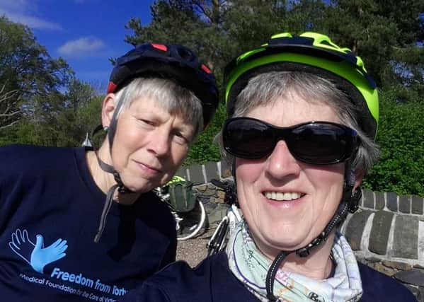 Shelagh King and Moira Dunsworth who are taking on the mammoth 865mile Cycle against Torture SUS-190625-150426001