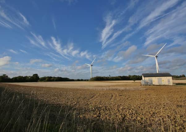 Blue skies at Shepham Wind Farm at Pevensey, taken by Barry Davis on a Canon 5d. SUS-181209-151138001