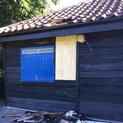 Vandals struck the pavilion at Cuckfield Recreation Ground in the early hours of this morning (June 21)