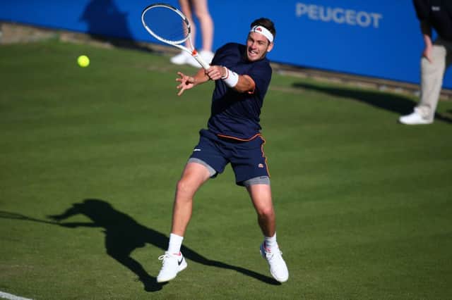 EASTBOURNE, ENGLAND - JUNE 26: Cameron Norrie of Great Britain in action during his first round match against Horacio Zeballos of Argentina during day two of the Aegon International Eastbourne on June 26, 2017 in Eastbourne, England. (Photo by Charlie Crowhurst/Getty Images for LTA) SUS-191206-173731002