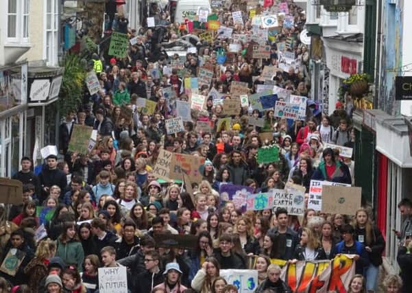 The first Brighton Youth Climate Strike back in March