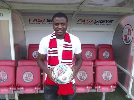 Beryly Lubala. Picture courtesy of Crawley Town