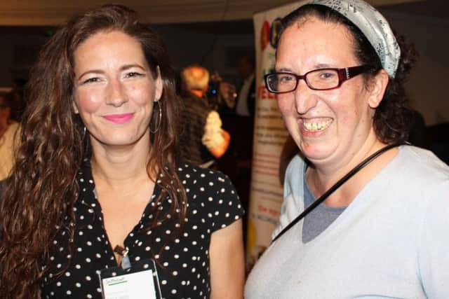 Lisa Unsworth, employment specialist at Southdown (left) with Jess Levine, local artist (right)