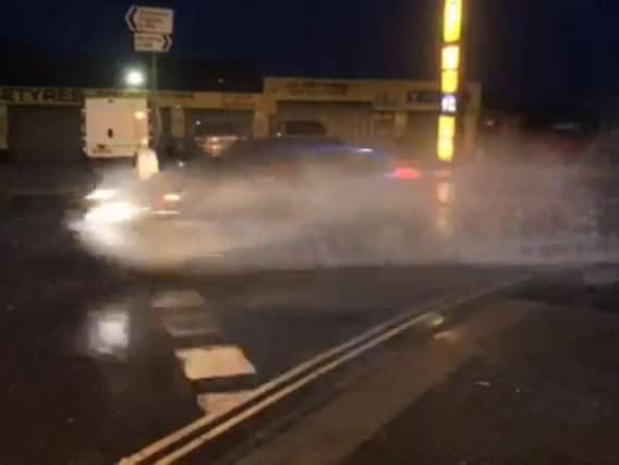 Surface water on the roads in Worthing and Lancing