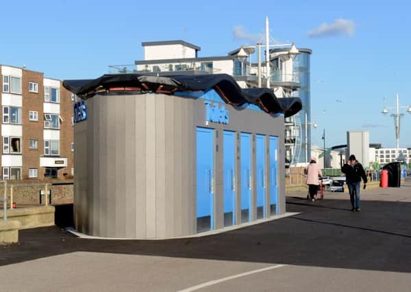 The toilets on Bognor Regis' seafront before they were closed earlier this year