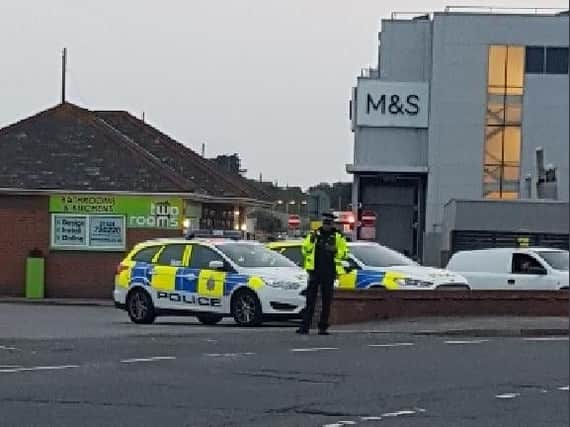 Police stopping vehicles in Hastings. Photo: Hastings Police/Twitter