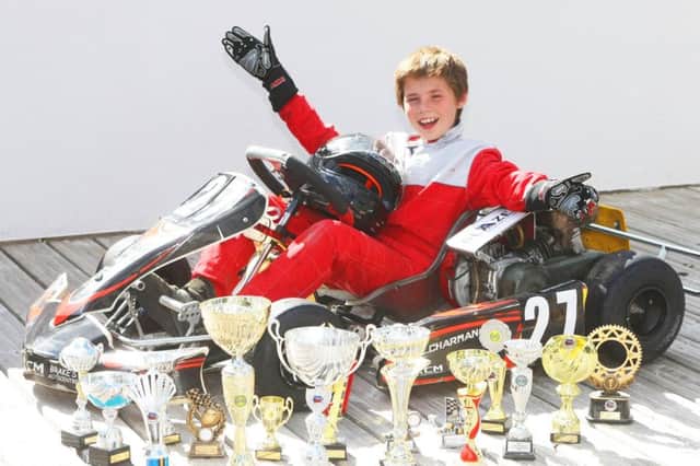 DM1966198a.jpg. 12 year old go-karter Cameron Charman from Lancing seeking sponsorship. Photo by Derek Martin Photography. SUS-190107-181116008