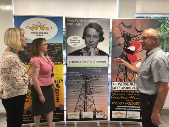UK Power Networks employees Mel Oakley and Jill Brooks ask their questions about Dame Caroline to John Cooban from Three Bridges Forum