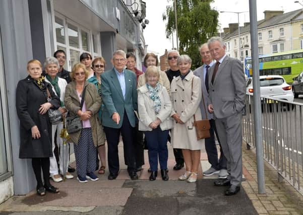 Marie Hennelly with Councillors and campaigners who want County Council to improve pavements in Eastbourne (Photo by Jon Rigby) SUS-190620-080902008